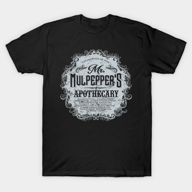 Mr. Mulpepper's Apothecary T-Shirt by MindsparkCreative